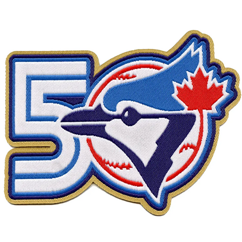 2026 Toronto Blue Jays 50th Team Anniversary Season Jersey Woven Sleeve Patch