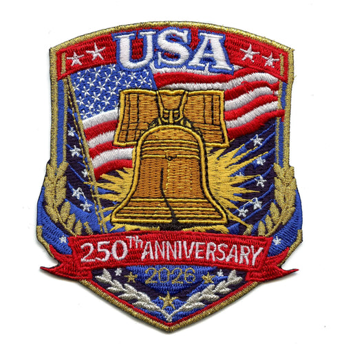 2026 USA 250th Anniversary Patch Liberty Bell Badge Embroidered Iron On