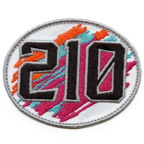 210 Area Code Retro Patch San Antonio Area Embroidered Iron On
