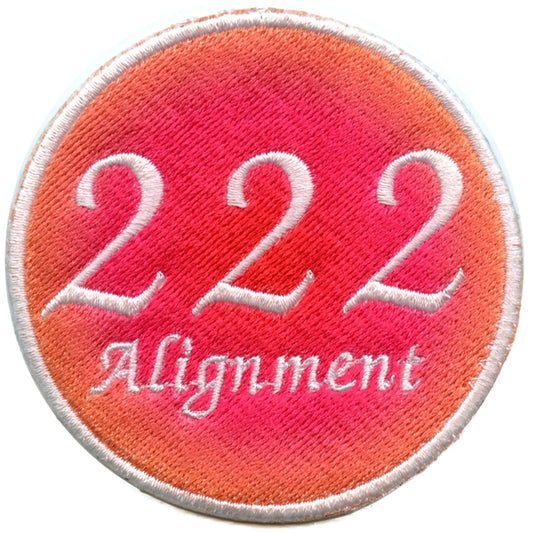 222 Angel Number Patch Alignment Mythology Psychic Embroidered Iron On