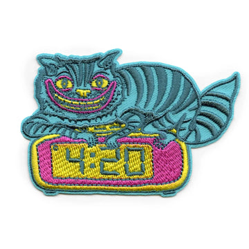 Trippy Cheshire Cat Patch Stoner Four Twenty Embroidered Iron On