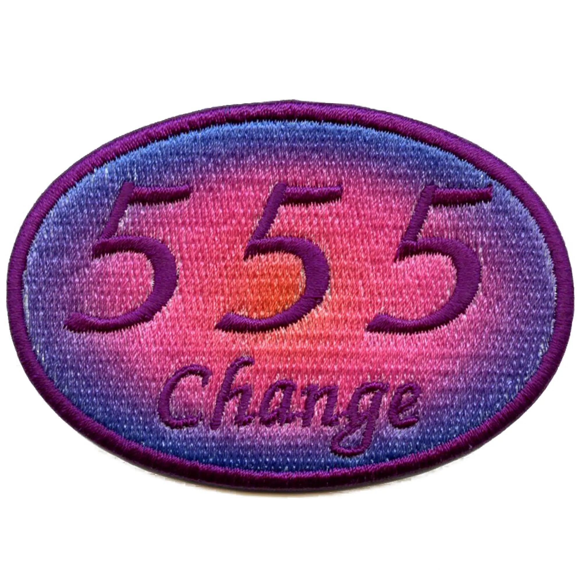 Patch brodé avec les nombres angéliques 555, motif mythologie psychique, thermocollant