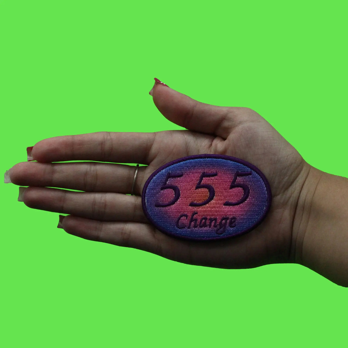 555 Angel Numbers Patch Change Mythology Psychic Embroidered Iron On ...
