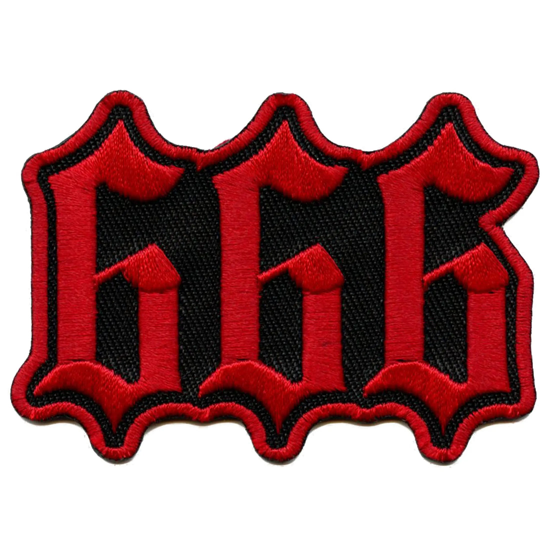 Color Number 666 666 Red Numbers Patch Alternative Antichrist Rock Embroidered Iron On ...