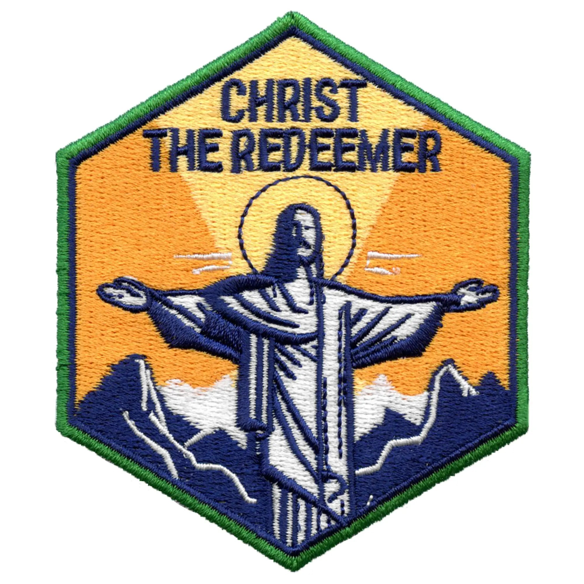 Patch de voyage 7 merveilles du monde Souvenir du Christ Rédempteur Brésil Brodé à repasser