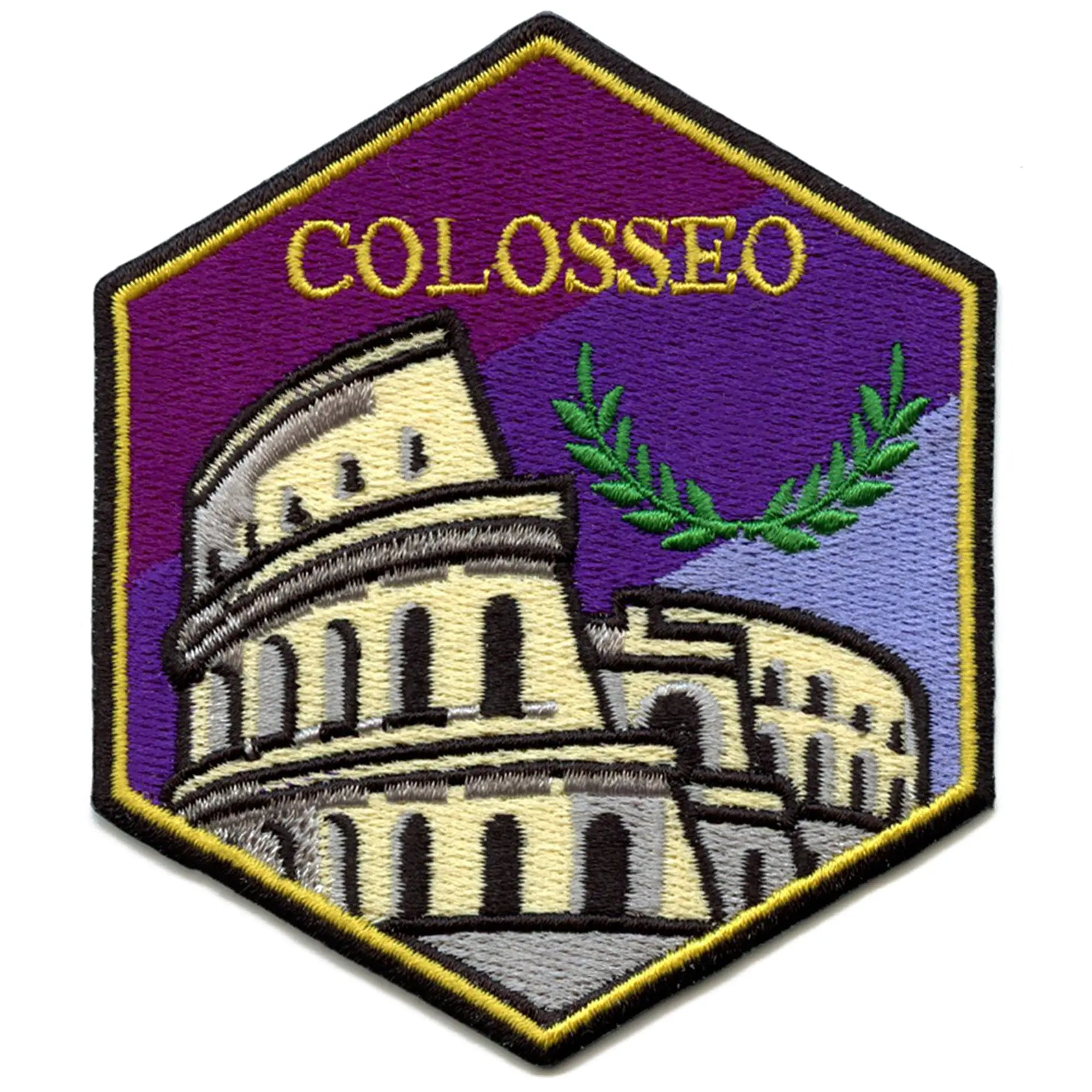 Patch de voyage 7 merveilles du monde Souvenir du Colisée Rome Italie Brodé à repasser