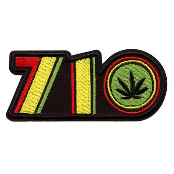 710 Rasta Cannabis Oil Patch Weed Stoner Embroidered Iron On