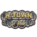 713 Grillz Houston Patch Texas Iconic Area Code Embroidered Appliqué Iron On