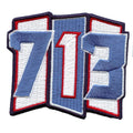 713 Houston Football Patch Texas Sports Parody Embroidered Iron-On