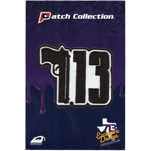 713 Houston Gun Patch City Pride Hand Embroidered Iron on