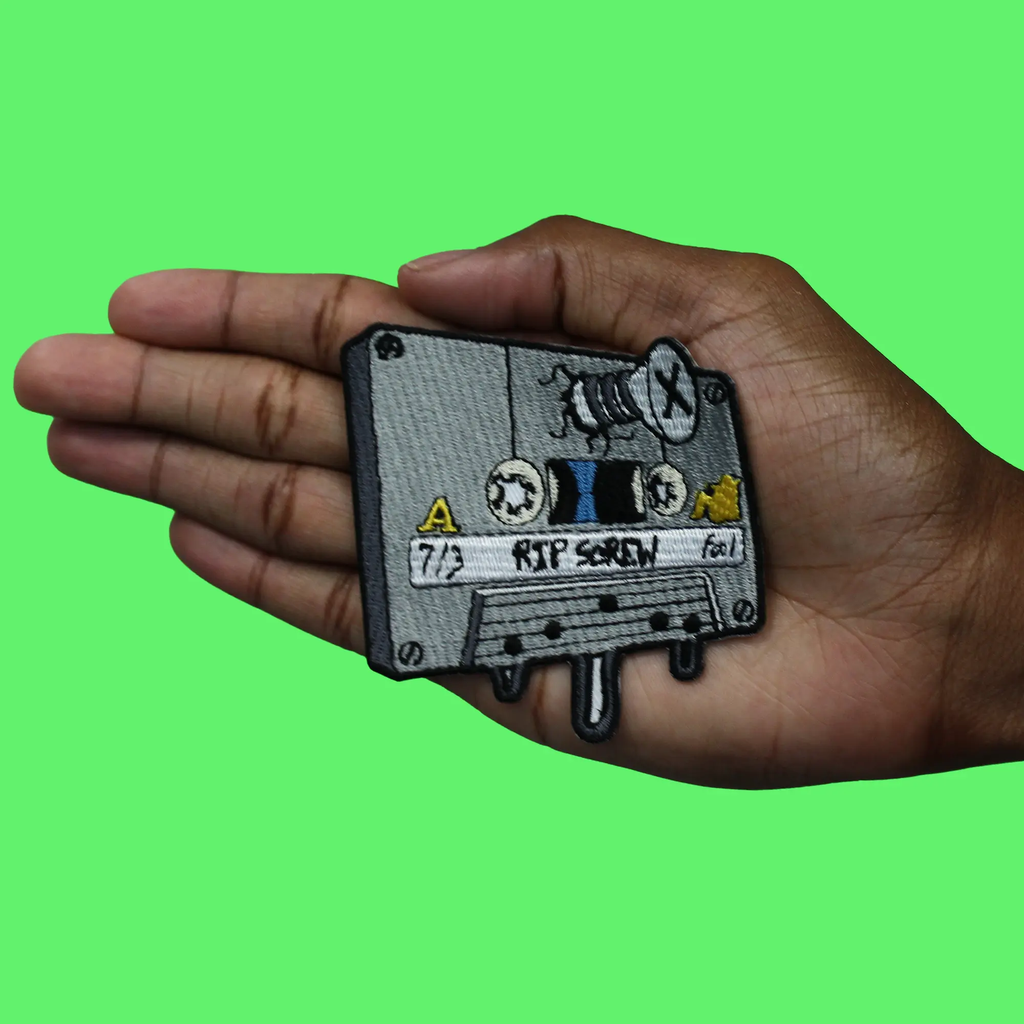 713 Rip Screw Mix Tape Patch Music Hip-Hop Screwed Up Embroidered Iron on