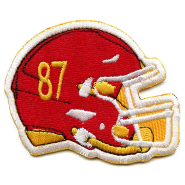 #87 Kansas City Helmet Patch Football Fan Missouri Embroidered Iron On