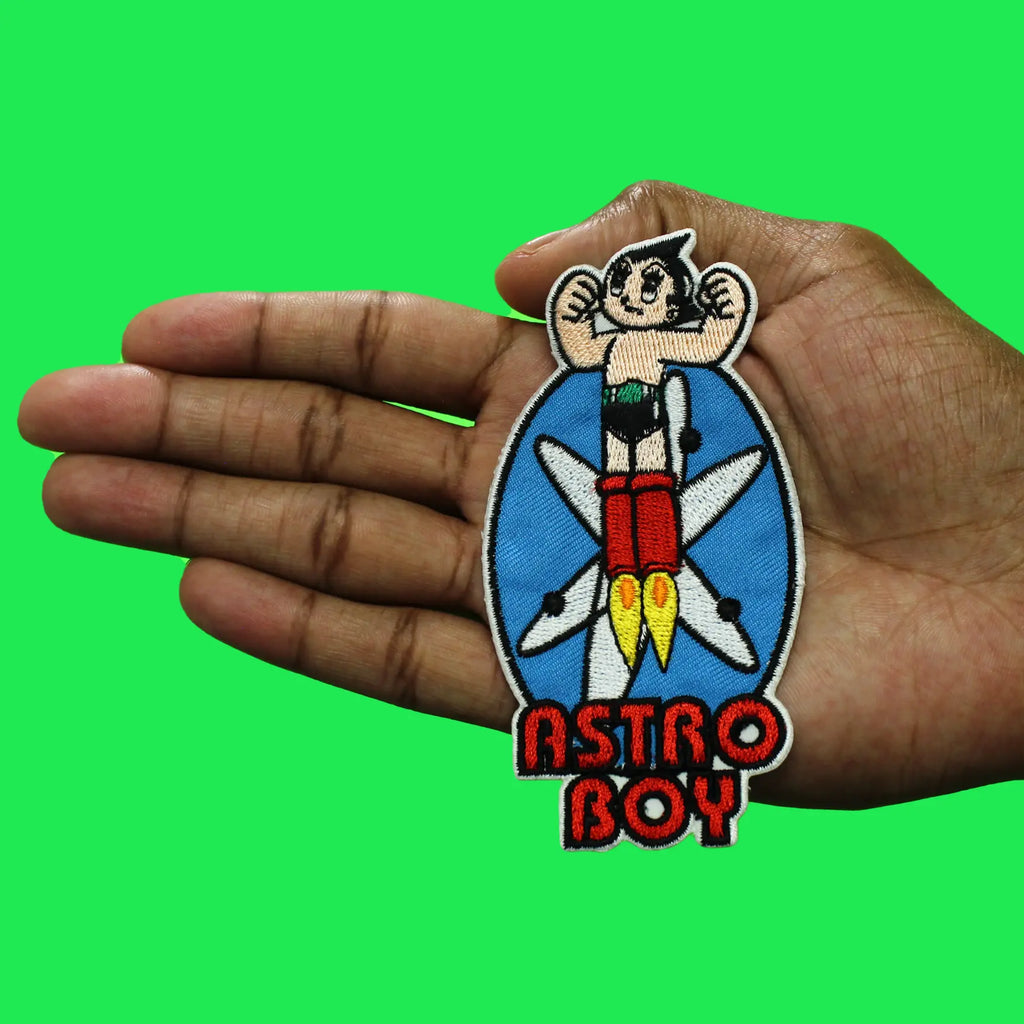 A Flying Pose Patch Astro Boy Movie Embroidered Iron On
