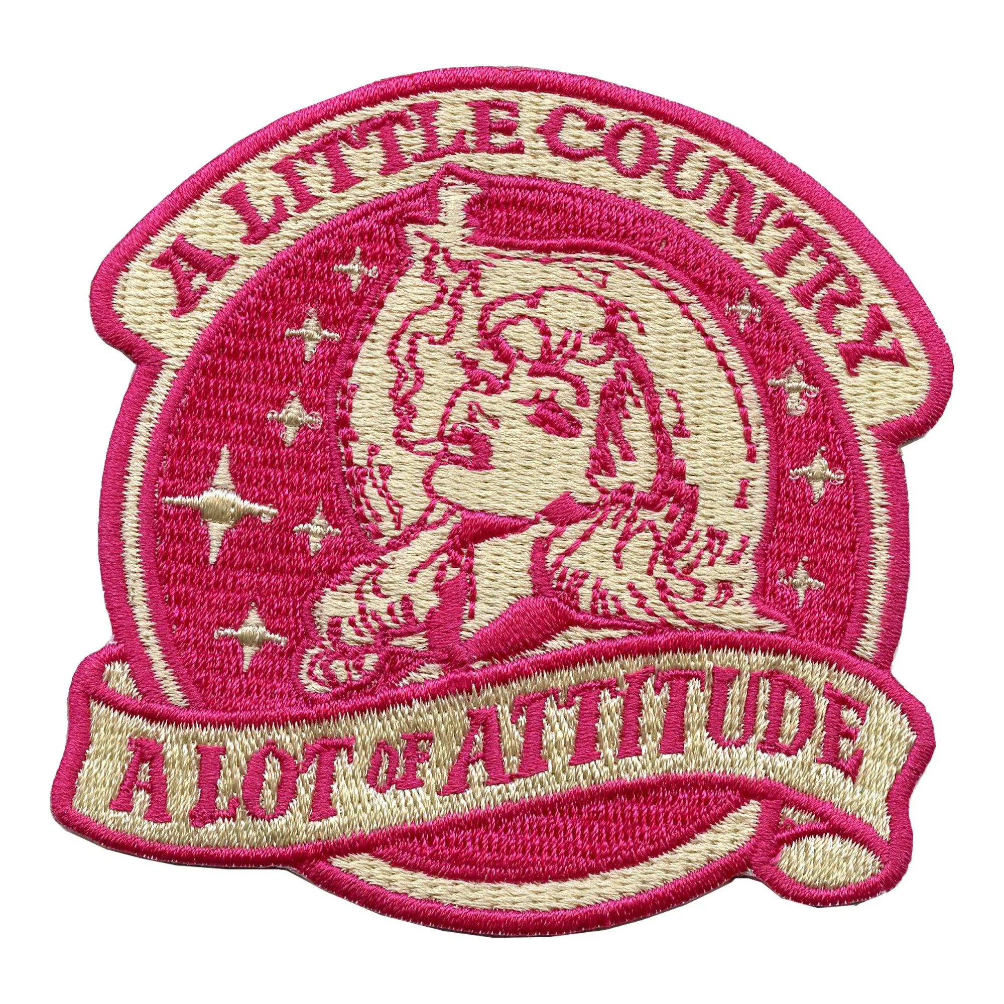 A Little Country Patch Alot Of Attitude Western Girly Embroidered Iron On
