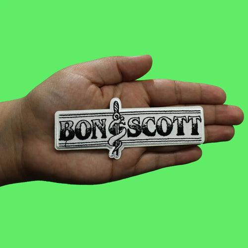 ACDC Bon Scott Snake Patch Rock Band Music Embroidered Iron On