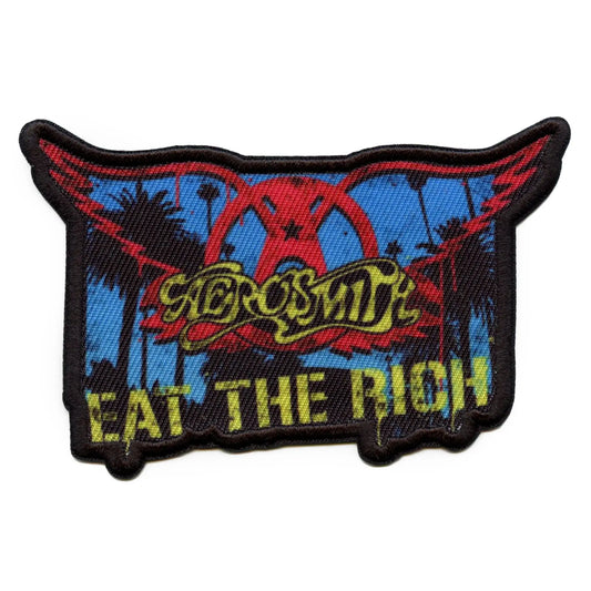 Aerosmith Eat The Rich Patch Rock Band Woven Iron On