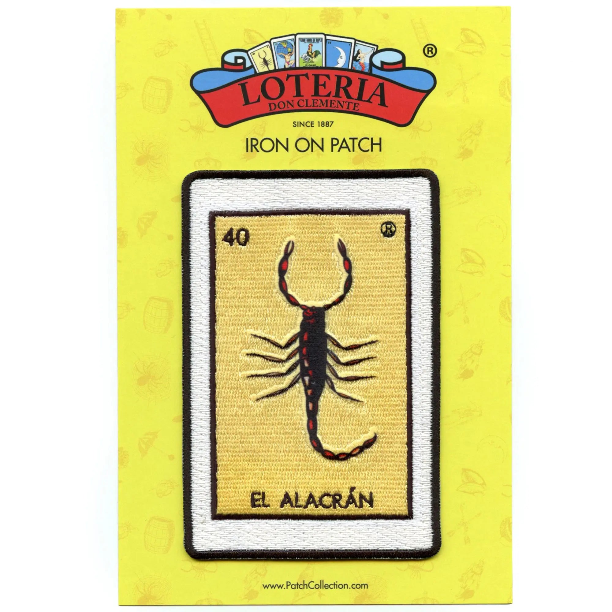 El Alacran 40 Patch Scorpion Mexican Loteria Card Sublimated Embroider ...