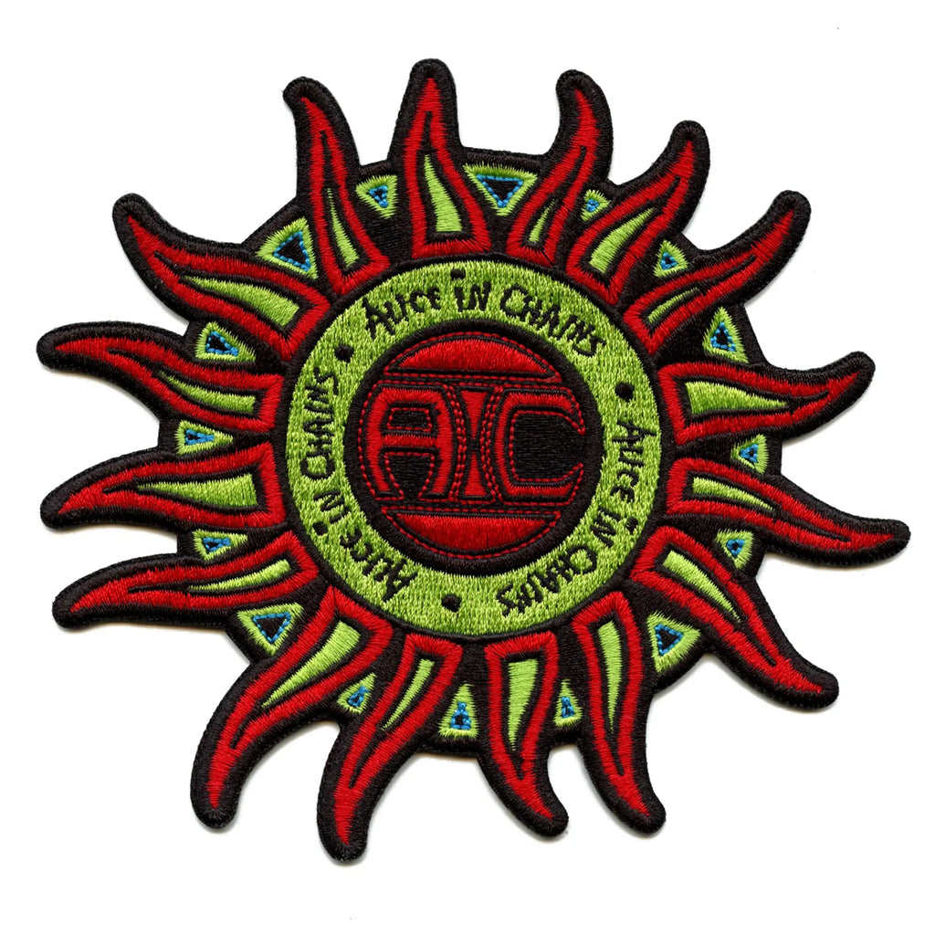 Alice In Chains Colored Sun Logo Patch Alternative Rock Band Embroidered Iron on