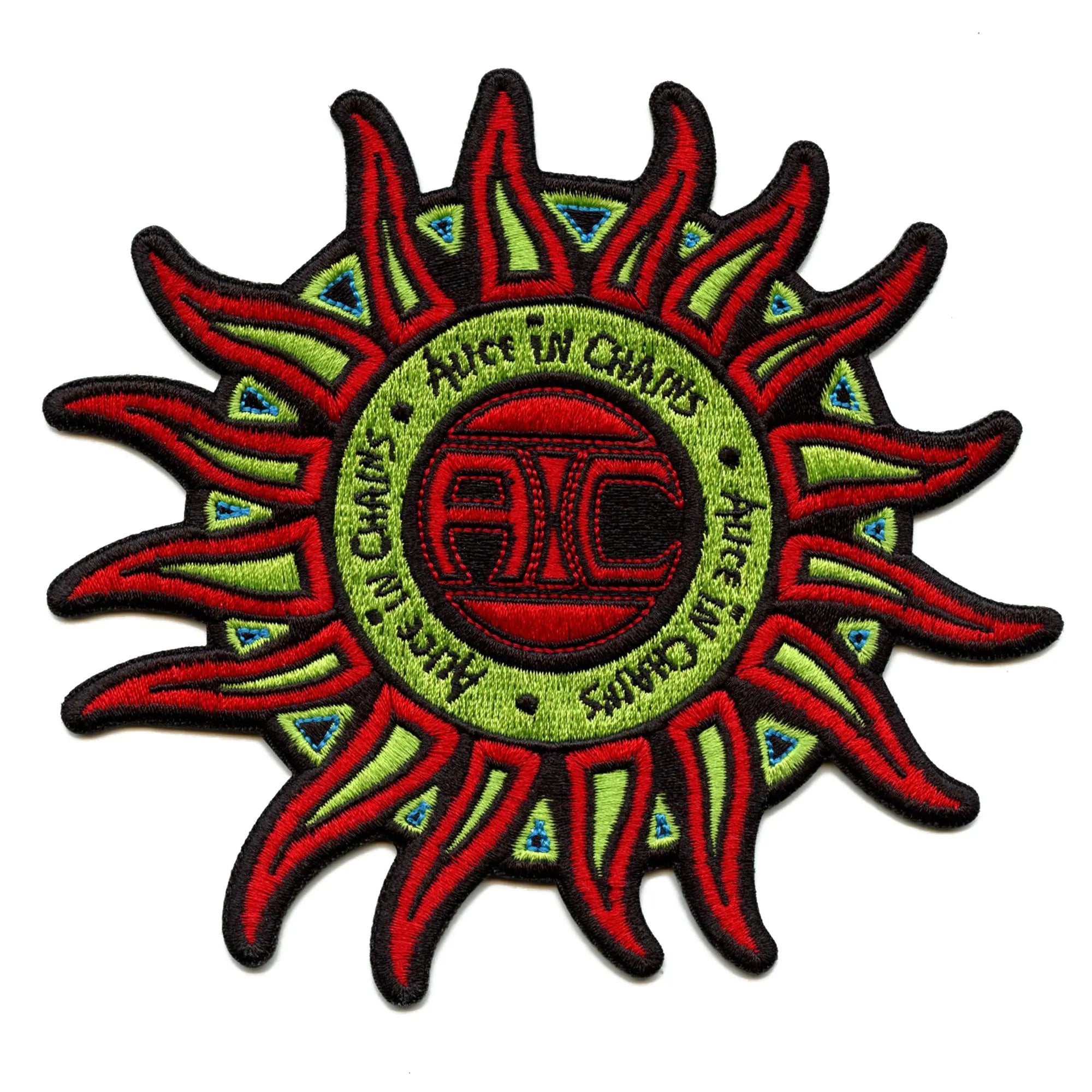 Alice In Chains Colored Sun Logo Patch Alternative Rock Band Embroidered Iron on