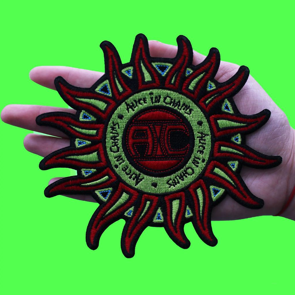 Alice In Chains Colored Sun Logo Patch Alternative Rock Band Embroidered Iron on