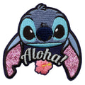 Aloha Hibiscus Flower Patch Disney Stitch Movies Embroidered Applique Iron On