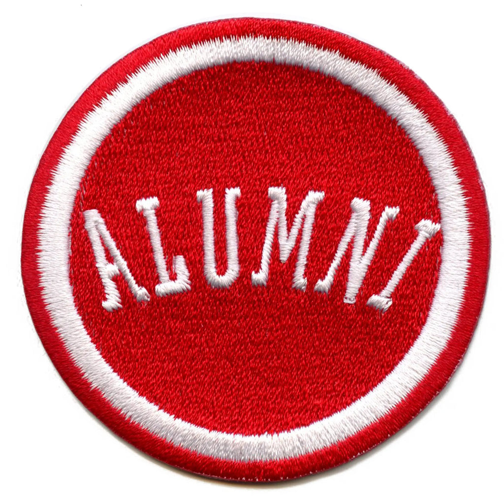 Alumni College Student Patch Houston Texas Red Graduate Embroidered Iron On
