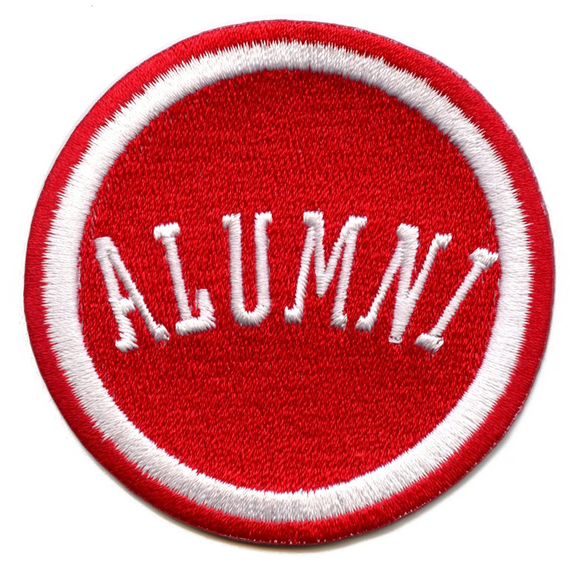 Alumni College Student Patch Houston Texas Red Graduate Embroidered Iron On