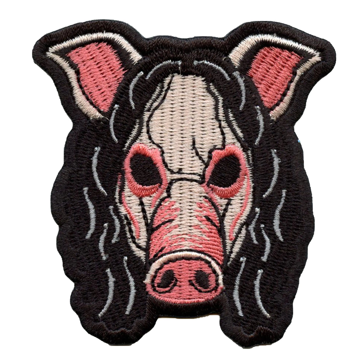 Amanda Pig Head Patch Horror Movie Mask Embroidered Iron On