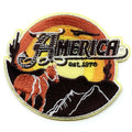 America Desert Sunset Patch Western Atmosphere Music Embroidered Iron-On