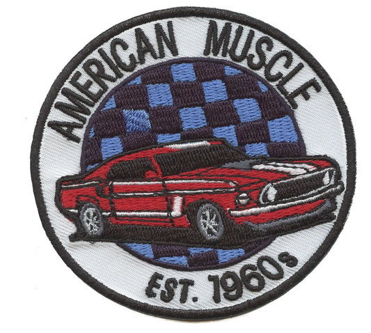 American Muscle Patch Est. 1960s Mustang Embroidered Iron On
