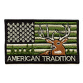American Tradition Flag Patch Hobby Animal Hunting Embroidered Iron On
