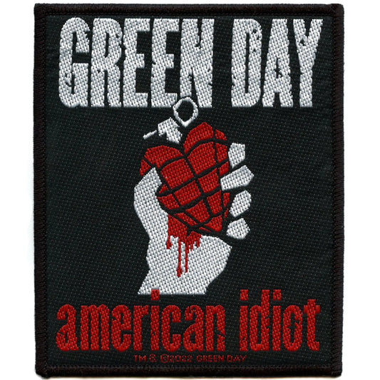 Green Day American Idiot Logo Patch Punk Rock Band Woven Iron On