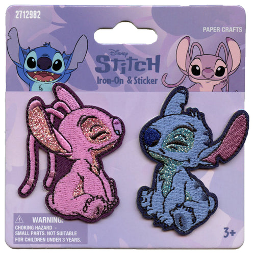 Angel and Stitch Patch Disney Children Movies Embroidered Applique Iron On