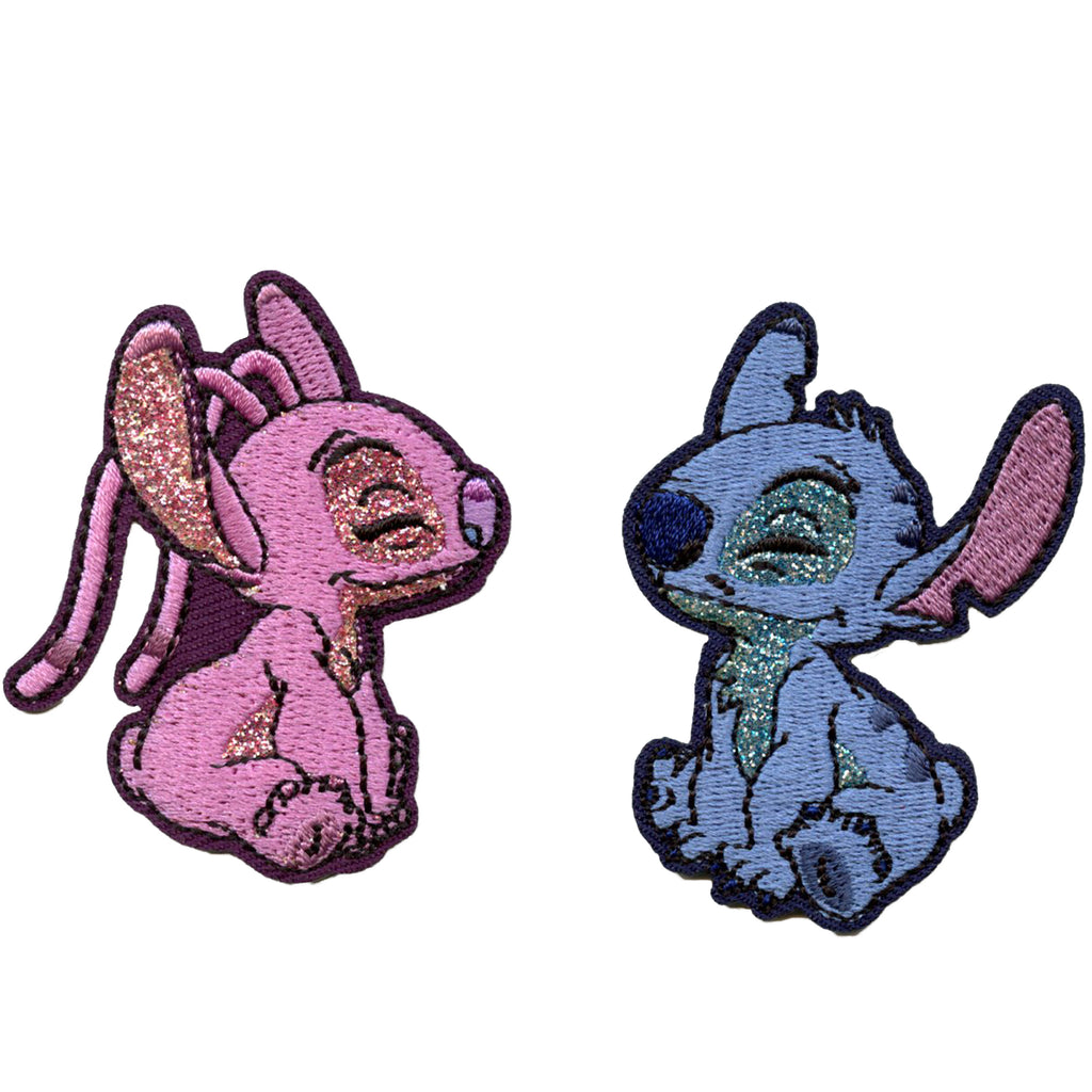 Angel and Stitch Patch Disney Children Movies Embroidered Applique Iron On