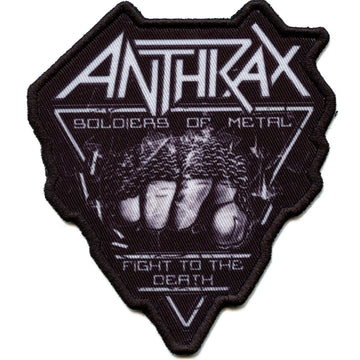 Anthrax Rock Band Patch Soldier Of Metal Woven Iron-On