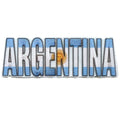 Argentina Flag Script Patch Nostalgic Travel Souvenir Sublimated Embroidered Iron-On