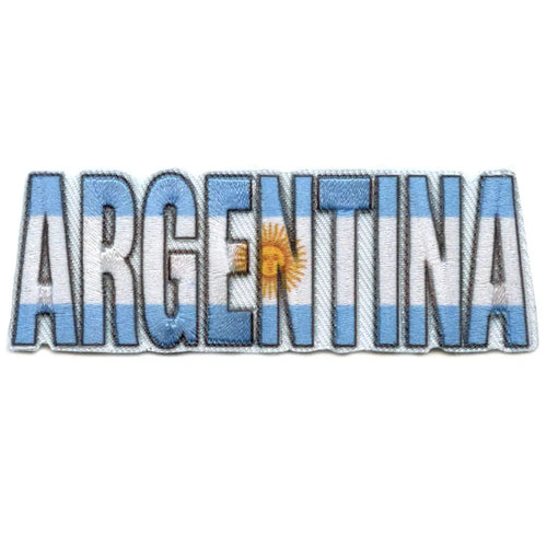 Argentina Flag Script Patch Nostalgic Travel Souvenir Sublimated Embroidered Iron-On