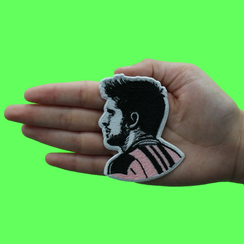 Argentinean Miami Player Patch Soccer Head Portrait #10  Embroidered Iron On