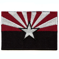 Arizona State Flag Alternate Colors Embroidered Iron On Patch