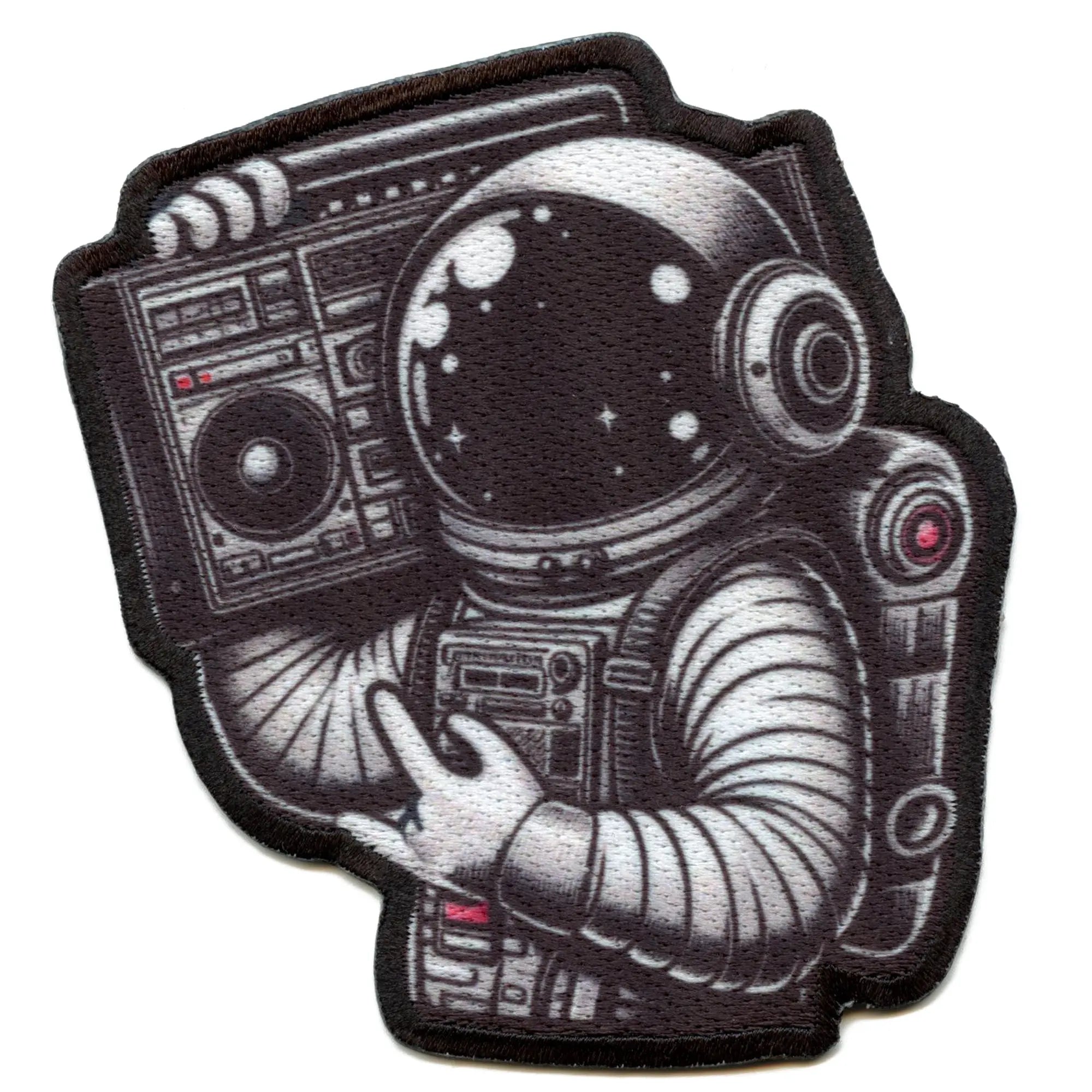Astronaut Throwing H Patch Boombox Houstonian Pride Sublimation Iron O ...