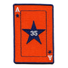 Houston Baseball Player Ace Card Patch #35 Game Embroidered Iron On
