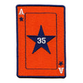 Houston Baseball Player Ace Card Patch #35 Game Embroidered Iron On