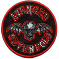 Avenged Sevenfold Round Patch Death Bat Orange Embroidered Iron On