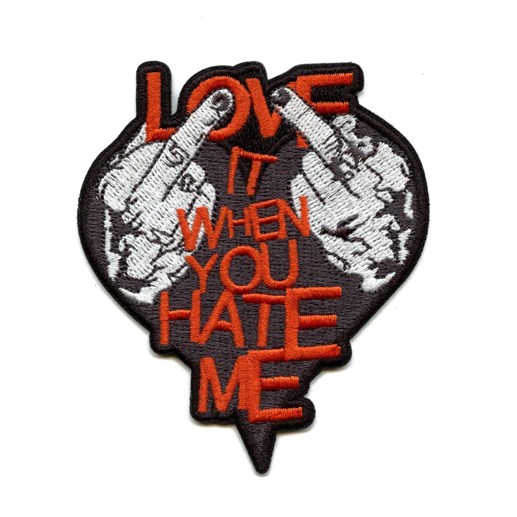 Avril Lavigne Love It When You Hate Me Heart Patch Pop Punk Rock Embroidered Iron-On