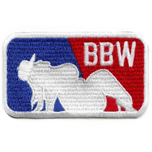 BBW Baseball Logo Patch Parody Funny Embroidered Iron On