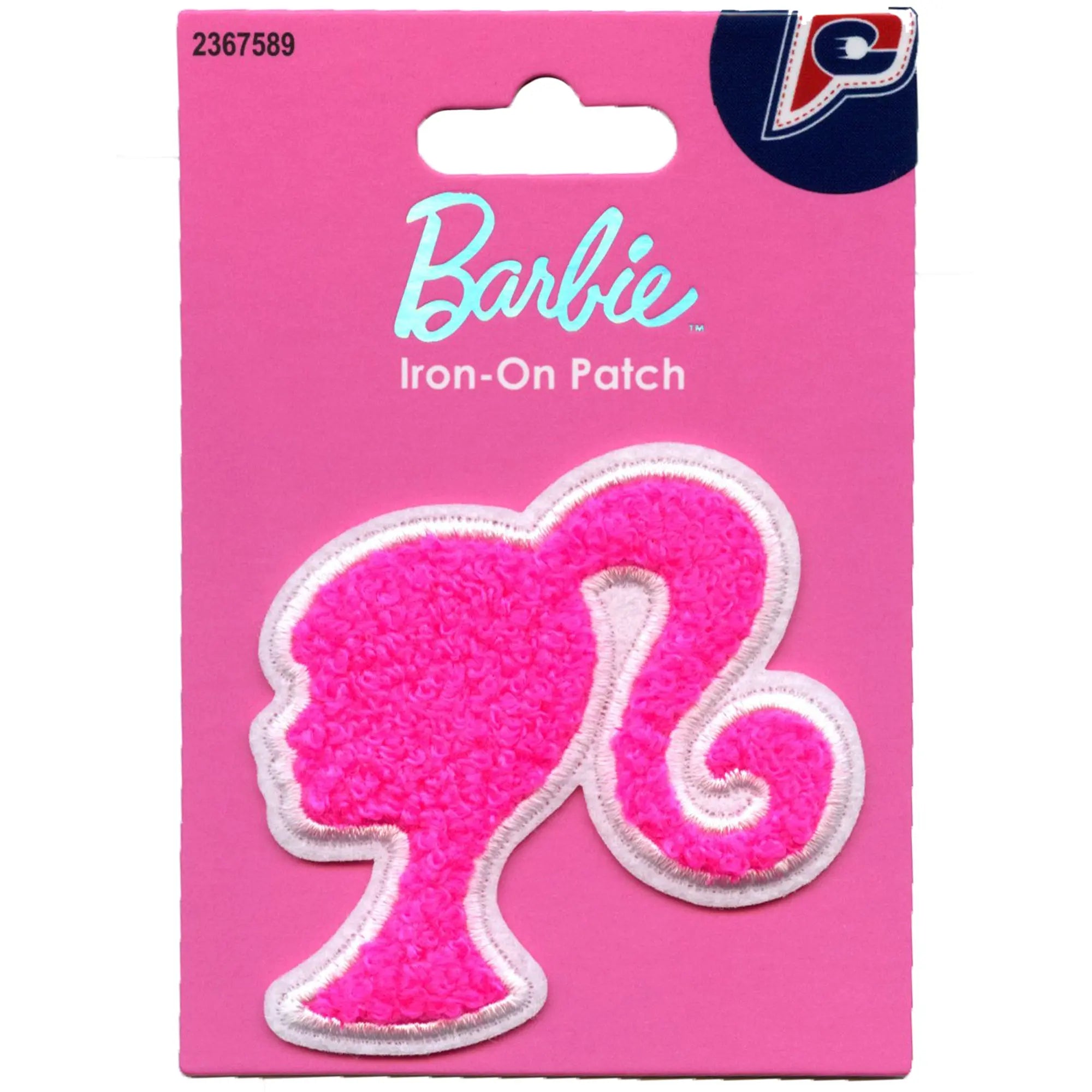 Poupée Barbie Pink Side Silhouette Patch Toy Movies Chenille Iron On