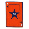 Baseball Player Card Patch Houston Star Pitcher 35 Embroidered Iron On