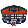 Houston Baseball Score Board Patch Houstonian Sports Fan Embroidered Iron On