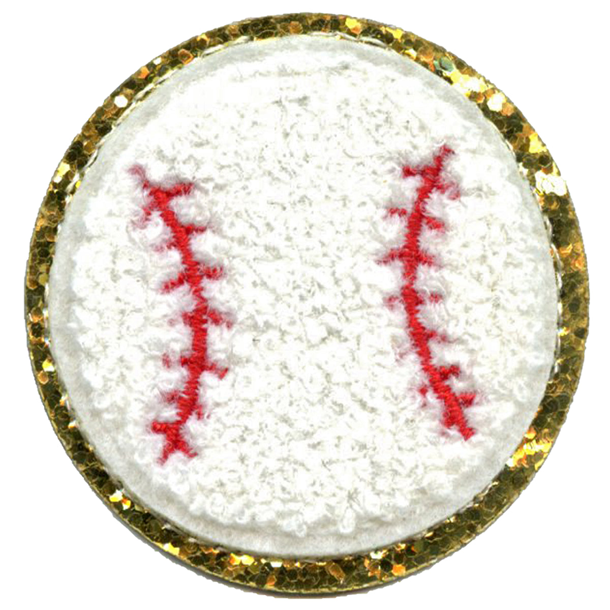 Baseball Gold Border Patch Sports Team Hobbies Chenille Iron On