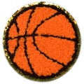 Basketball Gold Border Patch Sports Team Fans Chenille Iron On